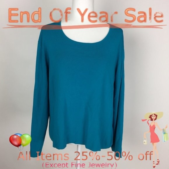 Chico's Sweaters - Chico’s Design Turquoise Sweater Size 3
